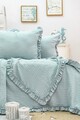 Set cuvertura pique dubla, Martha - Mint, Şaheser, Bumbac
