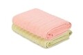 Set 2 prosoape de baie 406, Beverly Hills Polo Club, 70x140 cm, bumbac, verde/roz