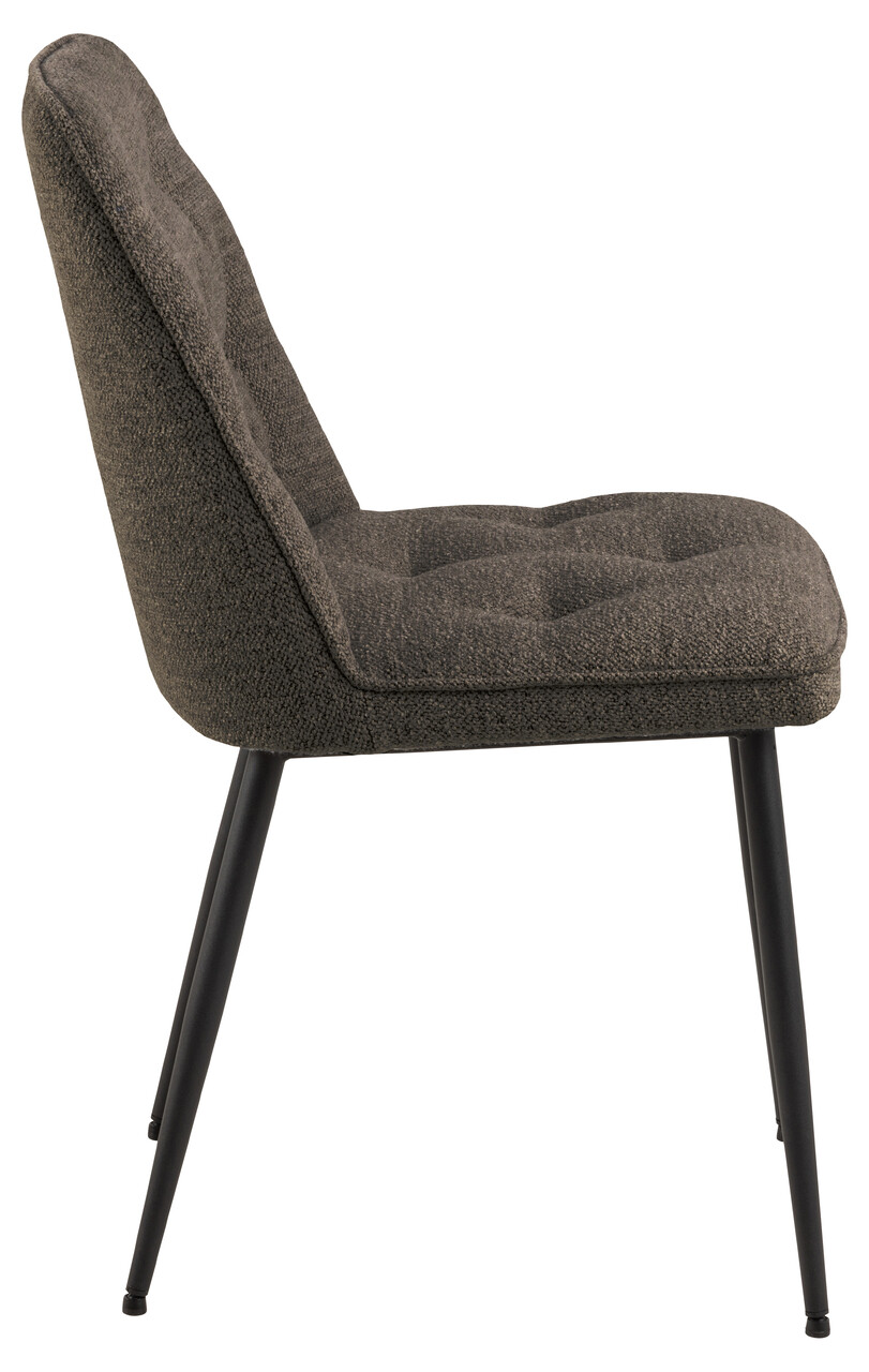 Scaun Brooke, Actona, 50x55x84 cm, tesatura Boucle/otel, grej - view 7