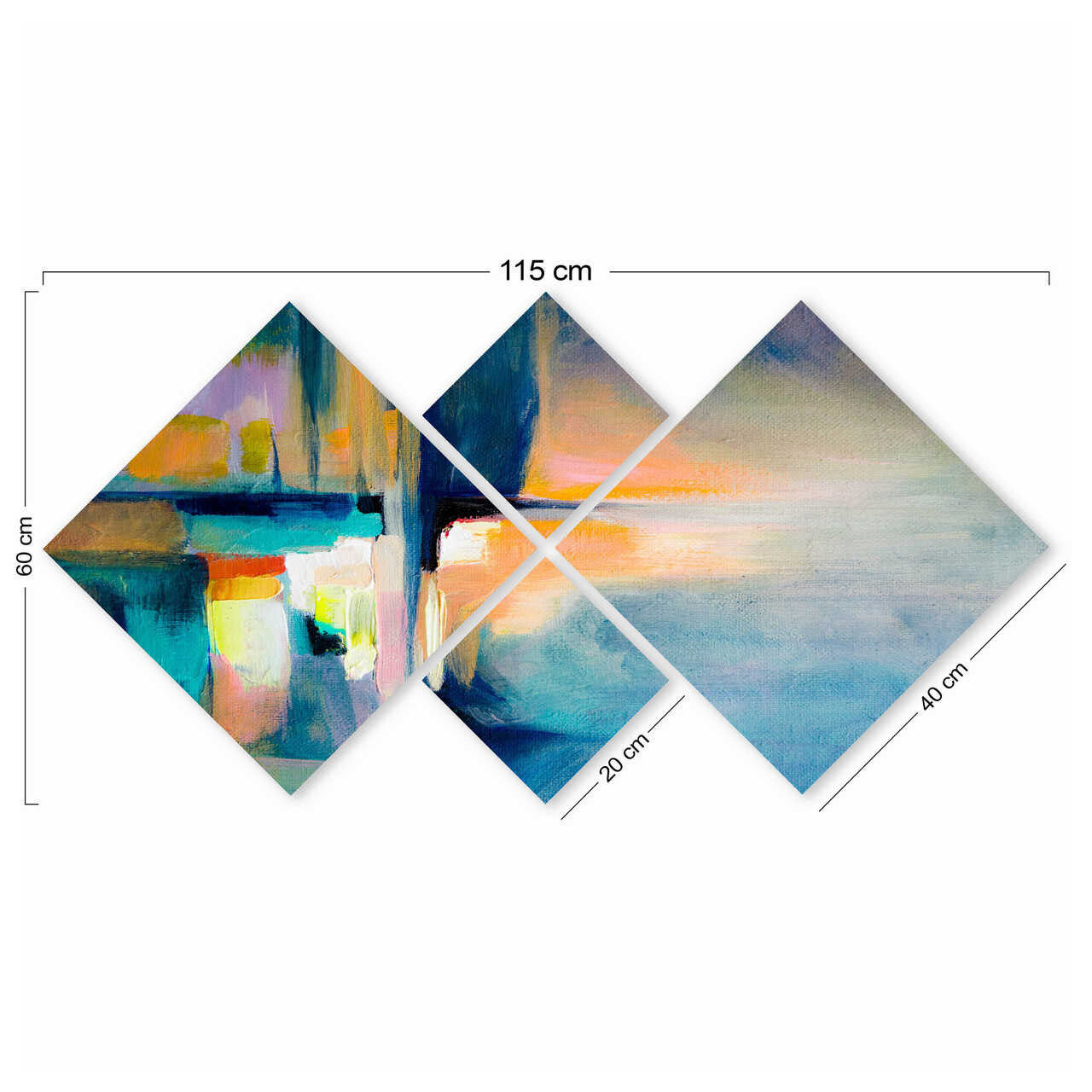 Set 4 tablouri decorative, 4MDF1726812445, MDF, Imprimat UV, Multicolor - 2 | YEO