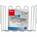 Suport pahare Mycrystal, Metaltex, 38x26x7 cm, metal/invelis din Polytherm, argintiu