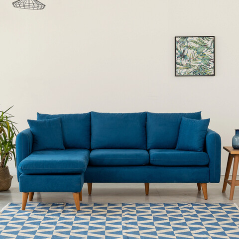 Coltar, unique design, 867unq1427, lemn de pin, albastru inchis