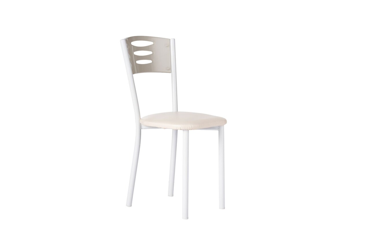 Set scaune 2 piese, Hanah Home, Polo, Metal, Crem/Alb - view 2
