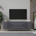 Comoda TV, Olivia, Retrol1, Antracit / Argintiu