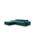 Coltar extensibil stanga 3 locuri ELTAP, LT-76MO, Grayson, 278x205x92 cm, lemn/poliester, verde