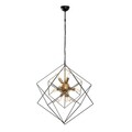 Lustra, Fulgor, 942FLG2516, Metal, Negru/Maro antic