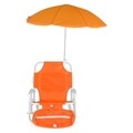 Set scaun cu parasolar si geanta frigorifica pentru copii, Kids Beach,  L.37 l.28 H.45, portocaliu