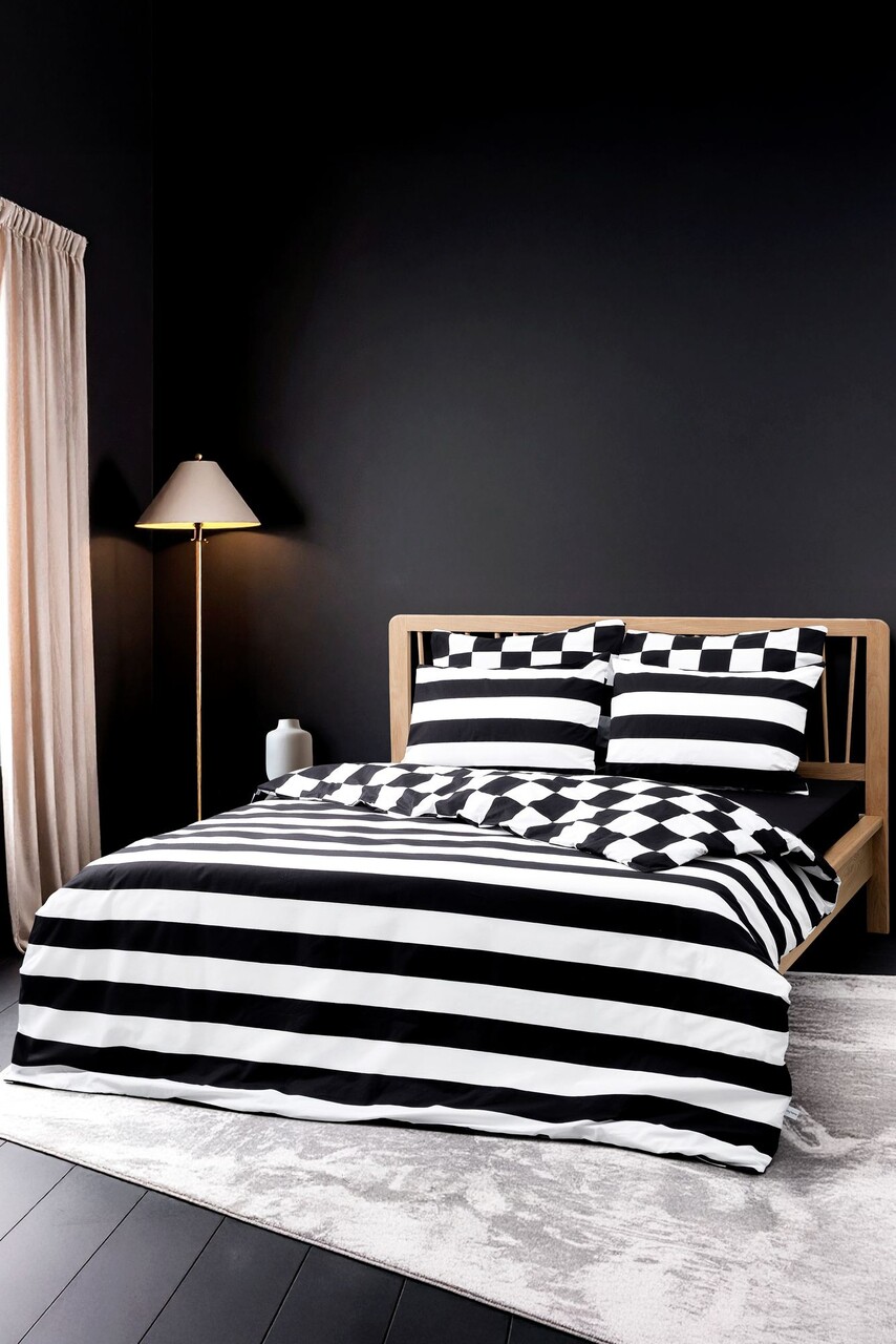 Lenjerie de pat dubla (DE) L'essentiel Maison Code Negru