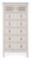 Comoda Eunice, Bizzotto, 56 x 36 x 119 cm, lemn de brad/ratan