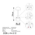 Lampa de masa, Fresno, 119FRS1424, Metal, Cupru