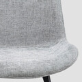 Scaun Silla, Homla, 52x60x83.5 cm, metal/poliester, gri deschis