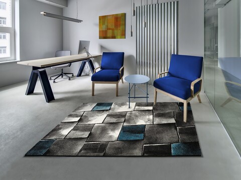 Covor, Amy Blue, 140 x 200 cm, 100% polipropilena, multicolor