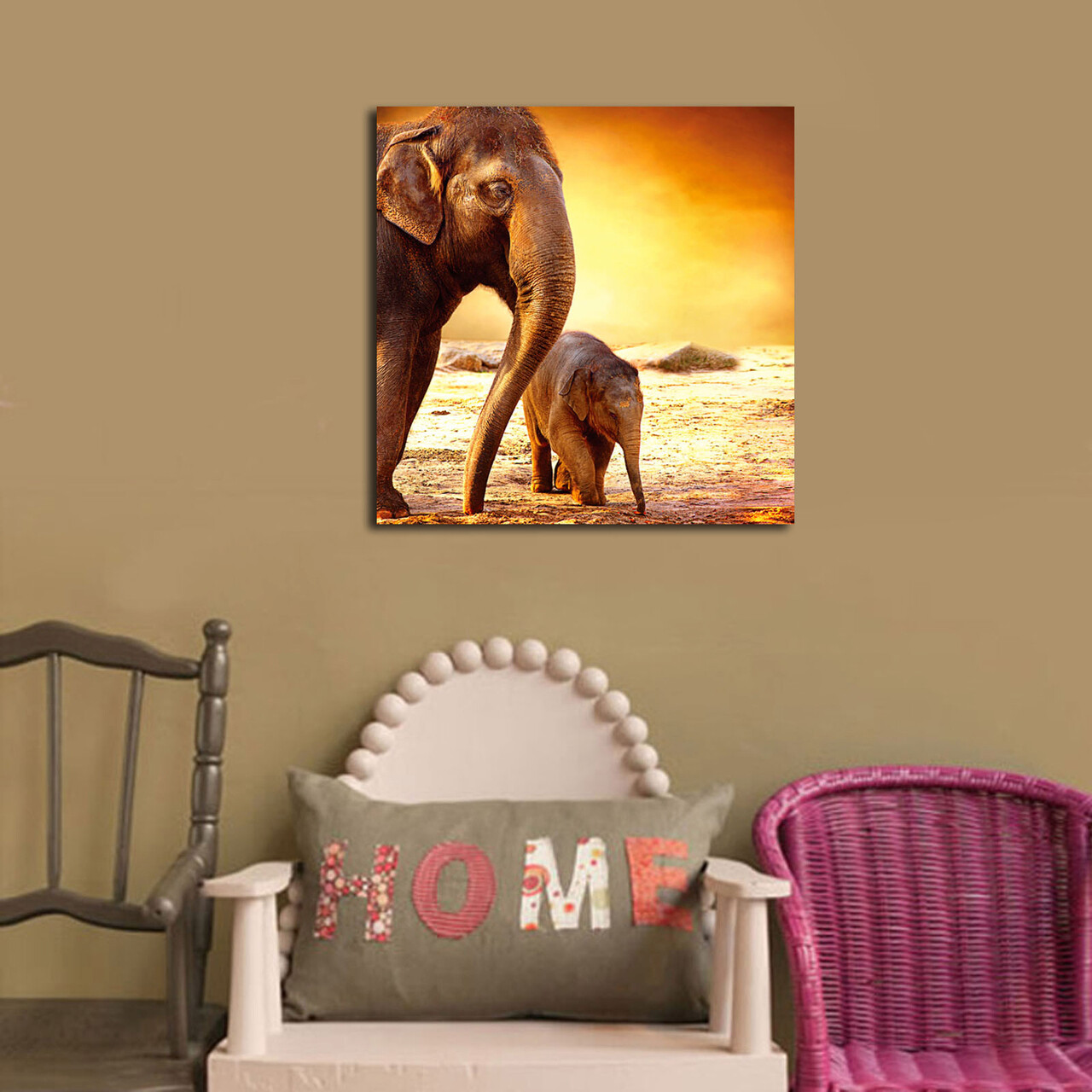 Tablou decorativ, 4545K-28, Dimensiune: 45 x 45 cm, Multicolor - view 3