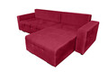 Coltar extensibil Verona Rosu 287x169x96 cm cu lada de depozitare