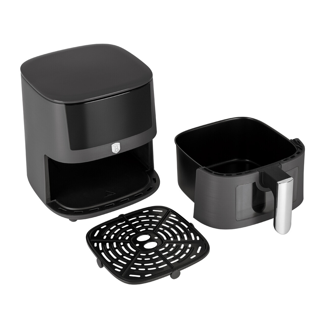 Friteuza cu aer cald si fereastra Berlinger Haus, Anthracite, 38.8x30x32.4 cm, 8 L, 1650W, antracit mat - imagine 6