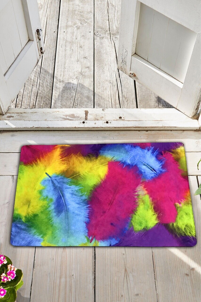 Covoraș din PVC, Pvc Feathers, 40x60 cm, PVC, Multicolor