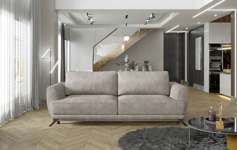 Canapea extensibila 3 locuri ELTAP, Meg01, Megis, 242x95x90 cm, lemn/poliester, bej