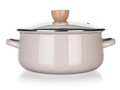 Set 3 cratite emailate cu capac Naturela, Banquet, 14/18/22 cm