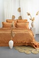 Set cuvertura de pat dubla 3 piese, Fiorella - Orange, Şaheser, 70% bumbac/30% poliester