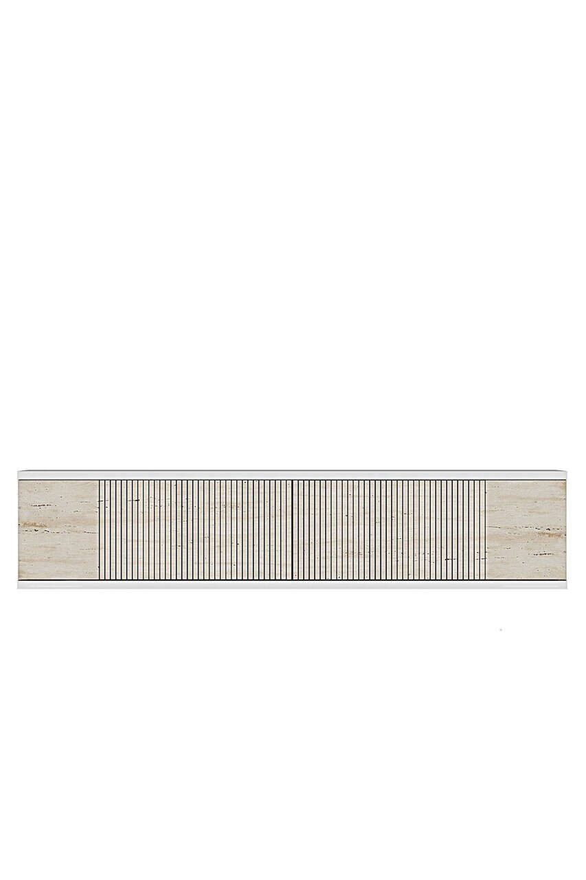 Dulap, Hanah Home, Corsa 120, 120x25.5x29.6 cm, Alb / Travertin — imaginea 5