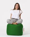 Taburet puf, Square Pouf, Ferndale, 45x45 cm, poliester impermeabil, verde