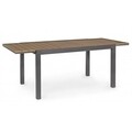 Masa extensibila pentru gradina Elias, Bizzotto, 140-200 x 90 x 75 cm, aluminiu, gri carbune