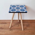Masuta, Leona, Shp23, 35x42x35 cm, Albastru / Bleumarin / Alb