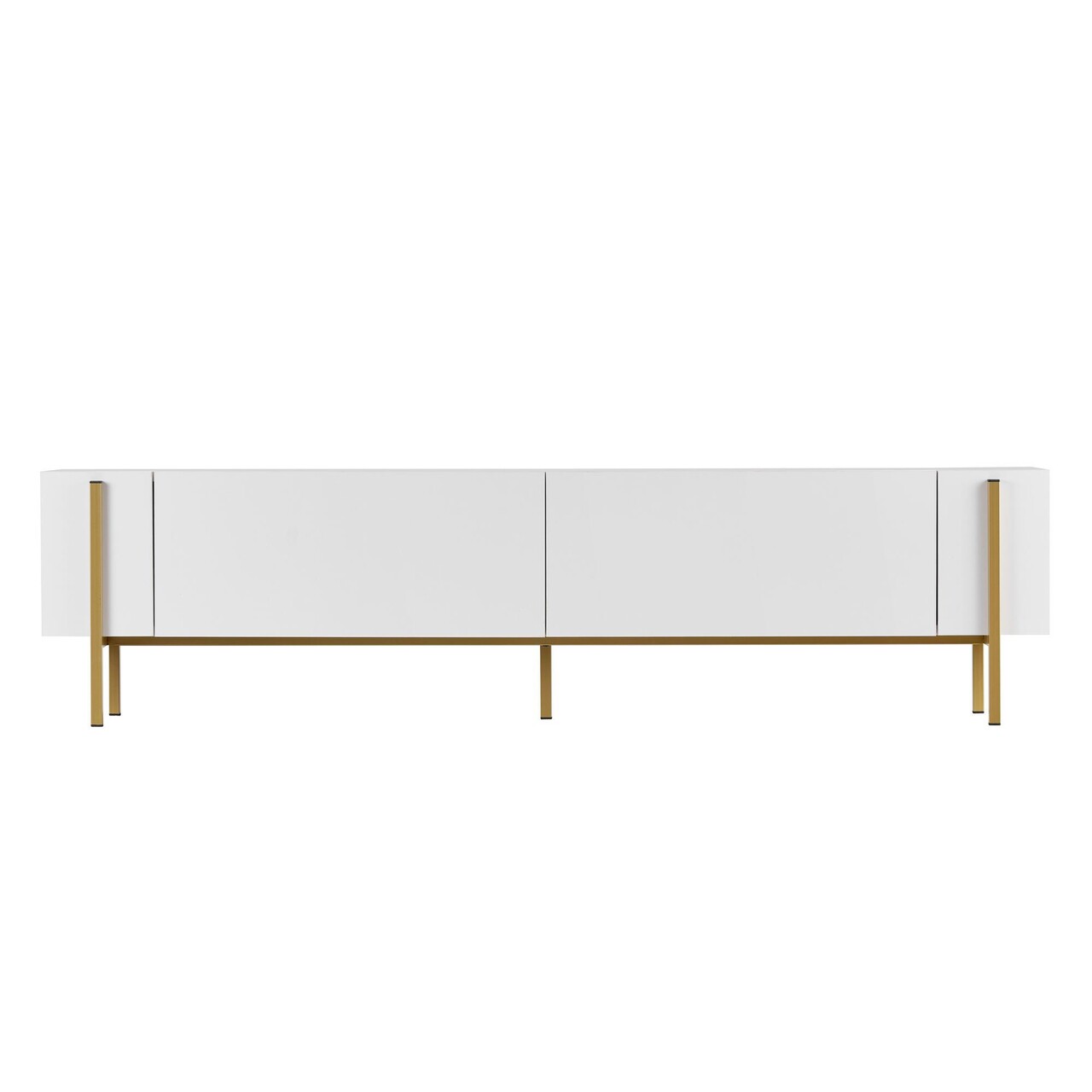 Comoda TV, Hanah Home, Nexus, 180x30x45 cm, Alb/Auriu - imagine 8