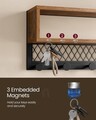 Set bancheta cu pantofar si cuier de perete, Vasagle, 73x30x45 cm/75.1x12.5x22 cm, PAL/otel, maro rustic