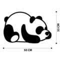 Decoratiune de perete, Panda Metal Decor, metal, 35 x 50 cm, negru