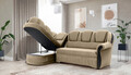 Coltar extensibil stanga 3 locuri ELTAP, L-037, Lord, 243x180x112 cm, lemn/poliester, maro deschis/negru