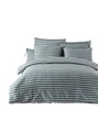 Lenjerie de pat dubla, Water Yollu Saten - Green, EnLora Home, 70% bumbac/30% poliester
