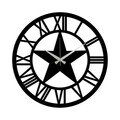Ceas de perete, Metal Wall Clock 28, Metal, Dimensiune: 48 x 48 cm, Negru