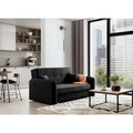 Canapea extensibila 3 locuri, ELTAP, Laine, 155x105x75 cm, lemn/poliester, negru