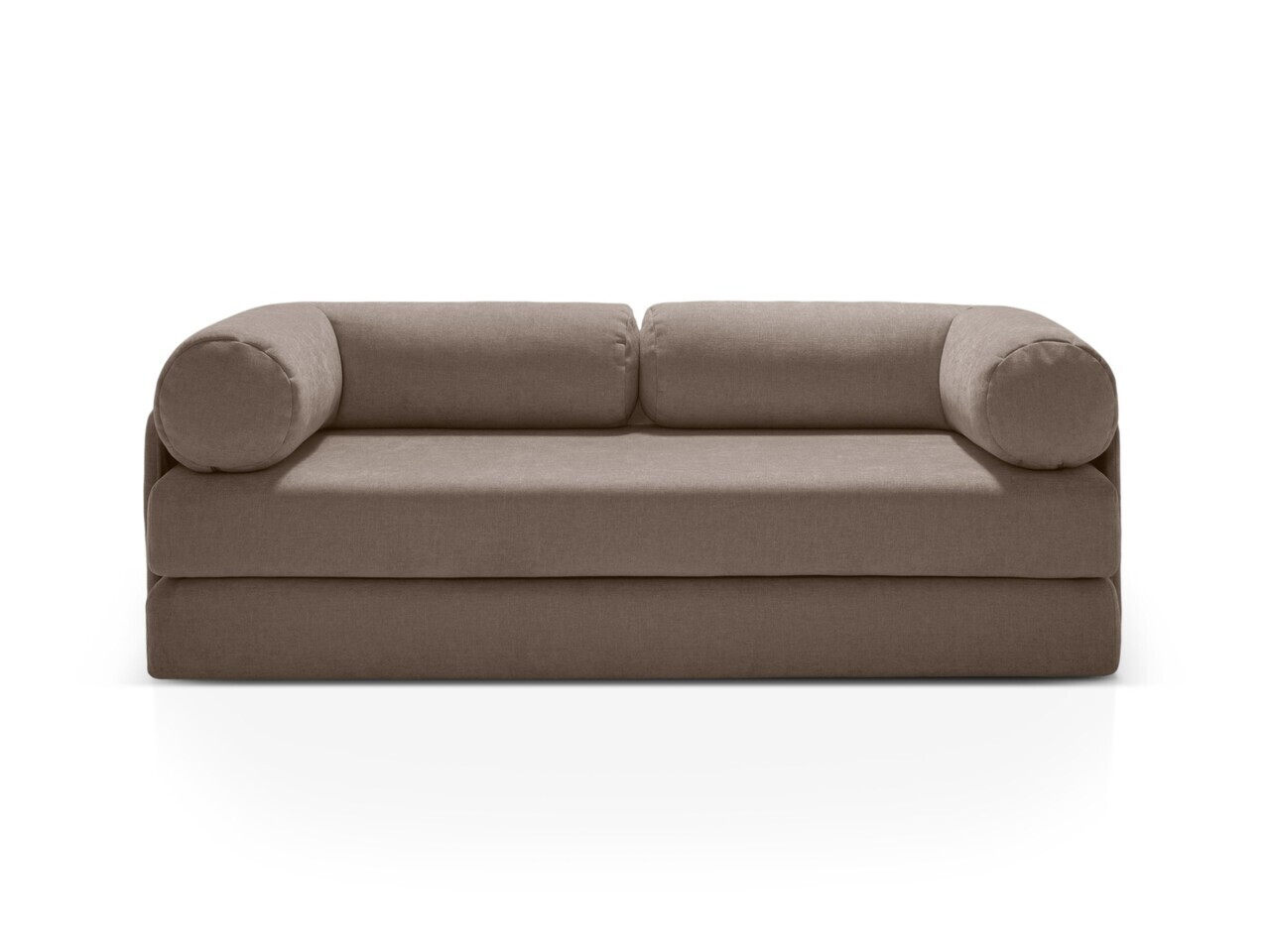Canapea extensibila 3 locuri, Dreamy, Micadoni Home, 206x95x70 cm, tesatura structurata, cappuccino — imaginea 2