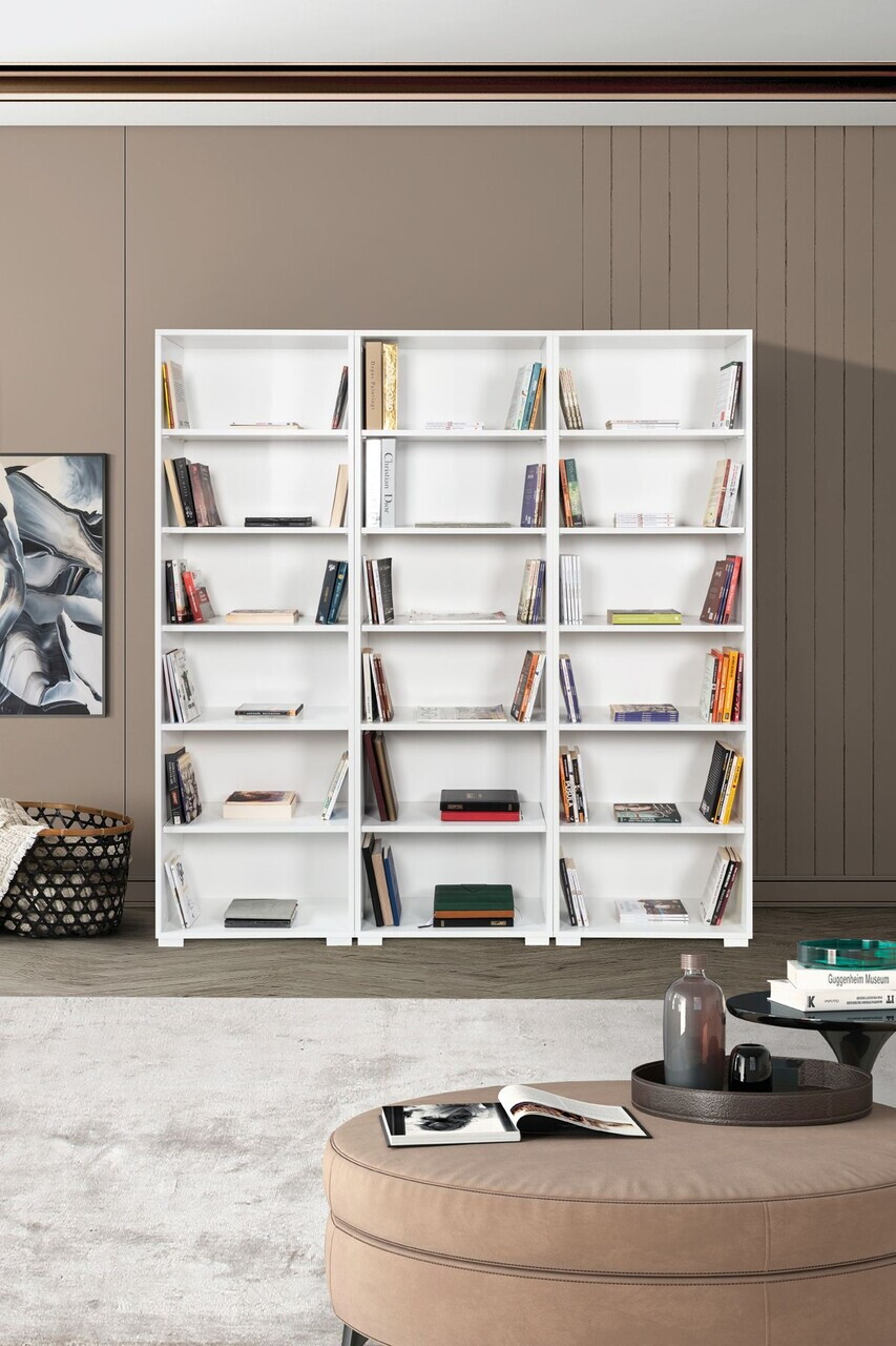 Corp biblioteca Hanah Home Evm 8324 180x187x30 cm PAL Alb