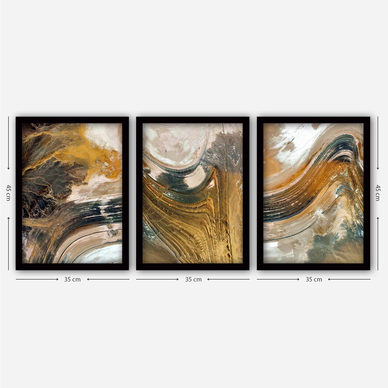 Set 3 tablouri decorative, 3SC56, Plastic, Multicolor - view 2