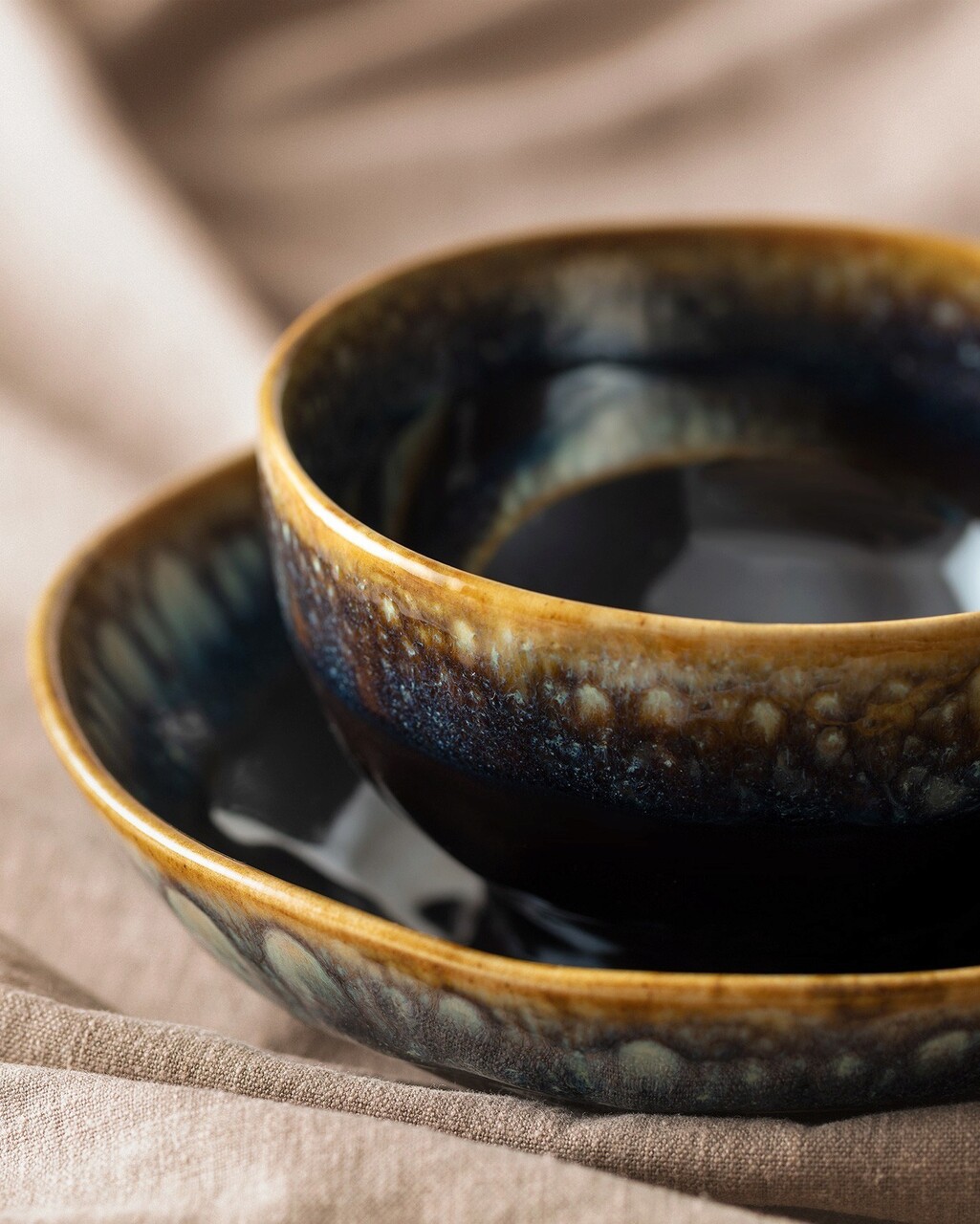 Serviciu de masa, Keramika, 275KRM2187, Ceramica , Farfurie intinsa 25 cm, Maro - 2 | YEO