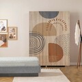 Dulap pentru haine, Vella, Lena 3 -975, 135x192x52 cm, PAL, Sonomo