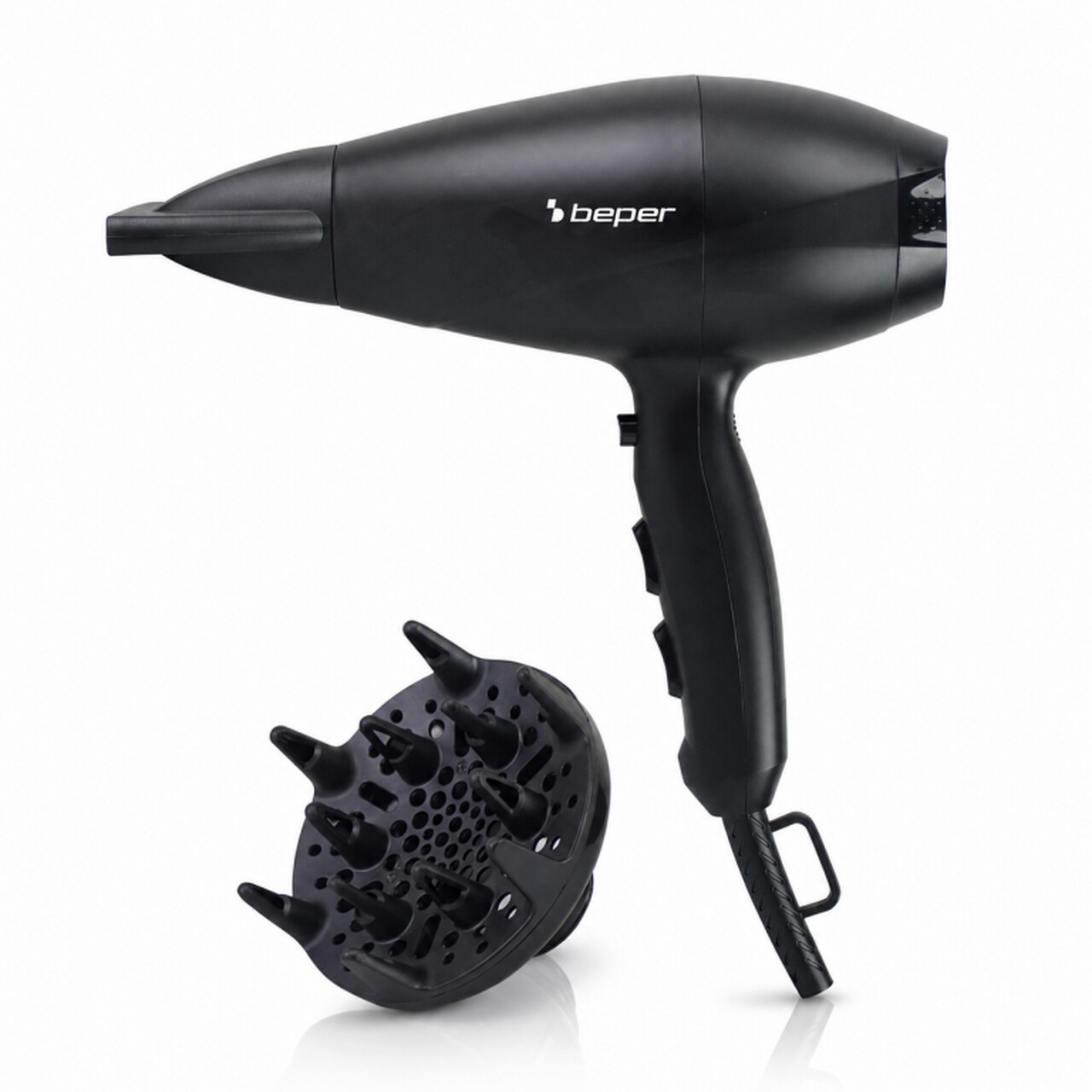 Uscator de par Beper, 2200W, 18x8x22 cm, 2 viteze, 3 trepte de temperatura, negru — imaginea 5