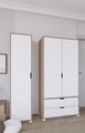 Dulap pentru haine, Miwood, Nisan 1600-019, Nuc deschis