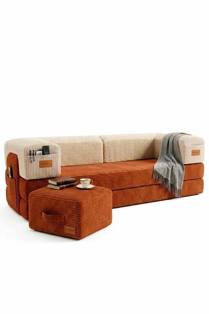 Canapea extensibila 3 locuri, Atelier del Sofa, 326NYR1159, Tile Red / Cream — imaginea 2
