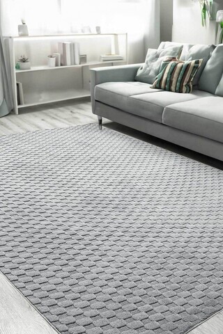 Covor, CLR-DOLLHALI-GRİ-11, 80x200 cm, Poliester, Gri
