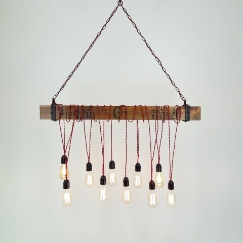 Candelabru All Design, handmade, 100x120x15 cm, White Walnut