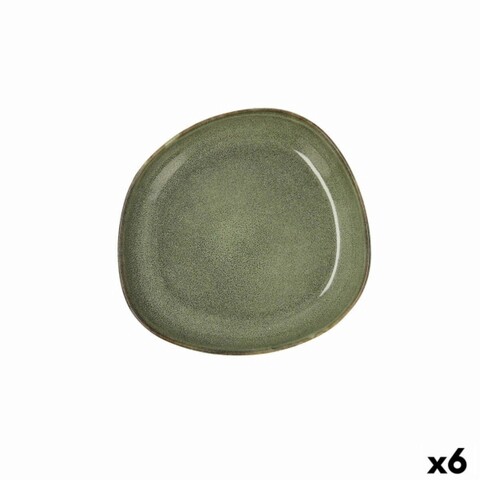 Set 6 farfurii adanci, bidasoa, ikonic, 20.5 x 19.5 cm, ceramica, verde