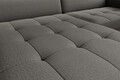 Coltar extensibil stanga 3 locuri ELTAP, LT-06MAN, Gomsi, 228x165x100 cm, lemn/poliester, gri inchis