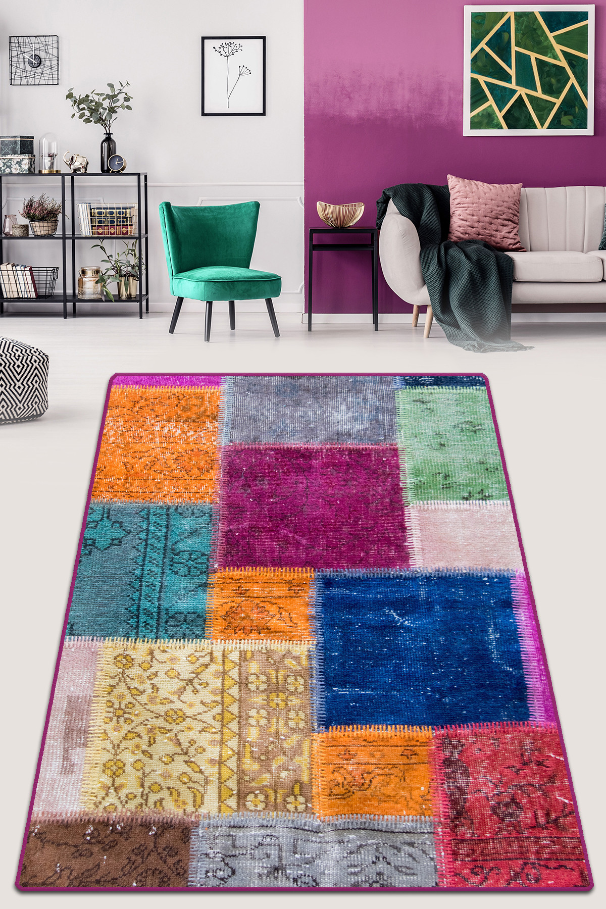 Covor, Color Stitch, 200x290 cm, Multicolor