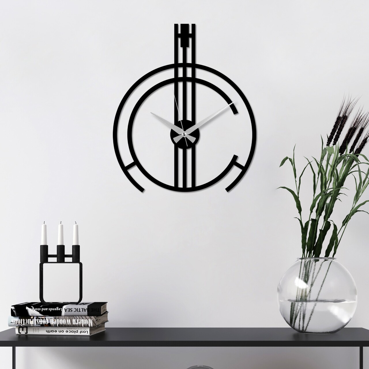 Ceas de perete Intricate Dimensiuni: 49 x 38 cm Negru