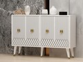 Consola, Odessa, Carbın, 120x80x30 cm, PAL, Alb/Auriu