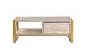 Masuta de cafea, Kalune Design, Haldizen, Travertin / Auriu